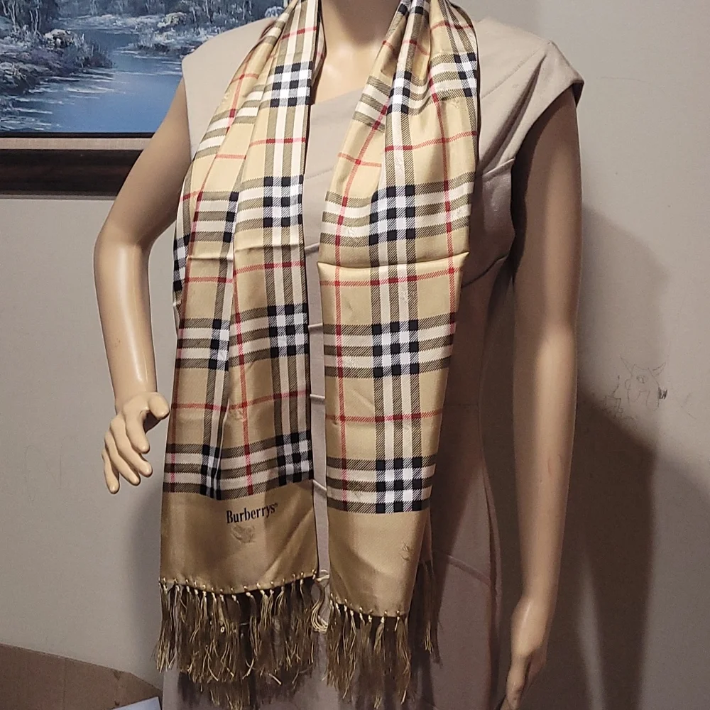 Authentic Burberry Silk long Scarf